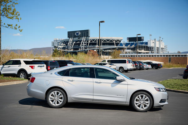 Chevy Impala parked in front of Beaver Stadium