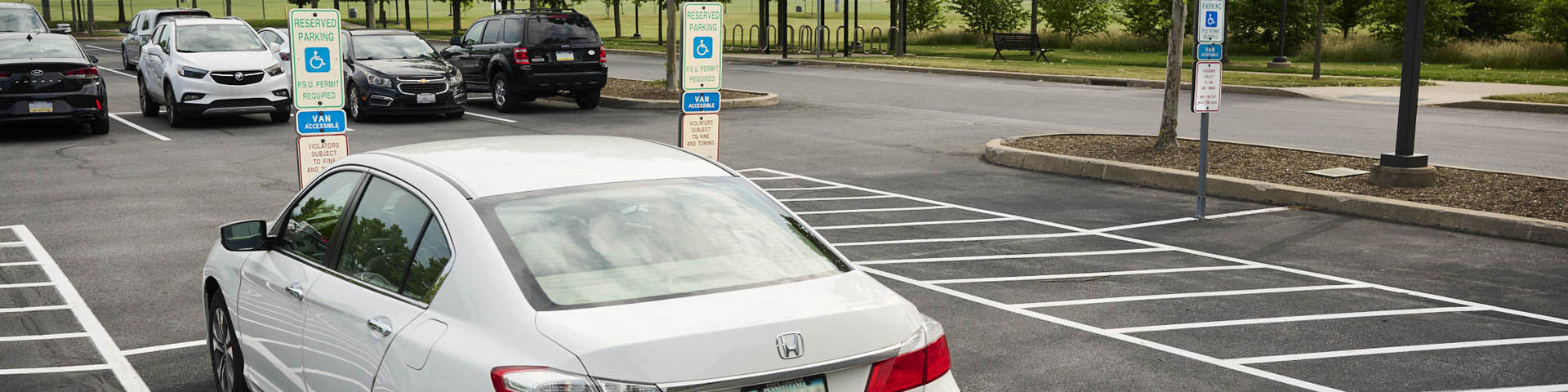 Vehicle parked in the ADA space