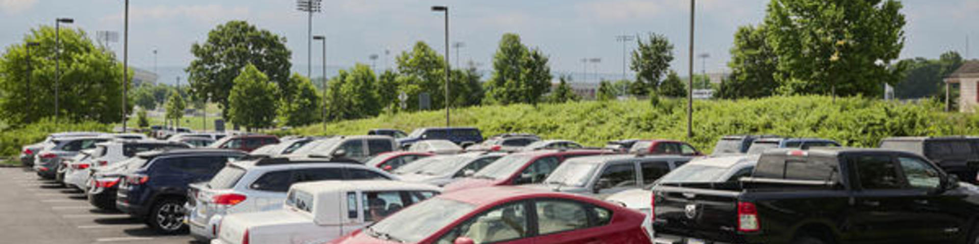 Cars parked in a parking lot